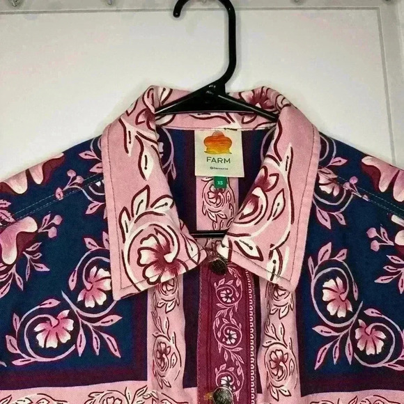 Farm Rio Vest - Floral Tapestry Pink XS - Picture 9 of 16